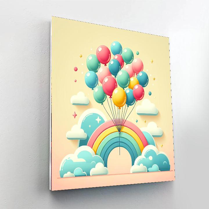 Bubblegum Balloon Adventure Paint By Numbers Art