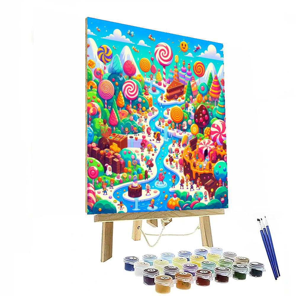 Cheery Candyland Adventure Painting Number Kit