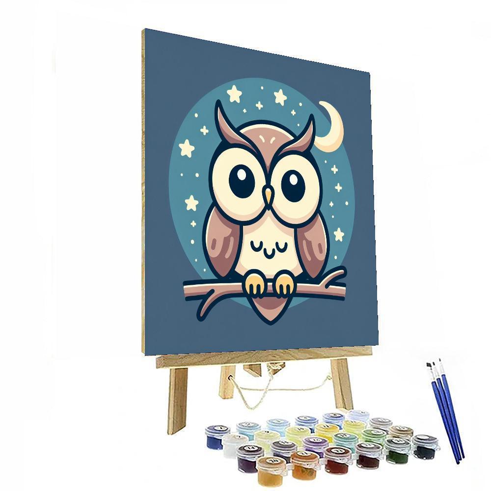Starlit Night Owl Dream Numbered Painting Kits