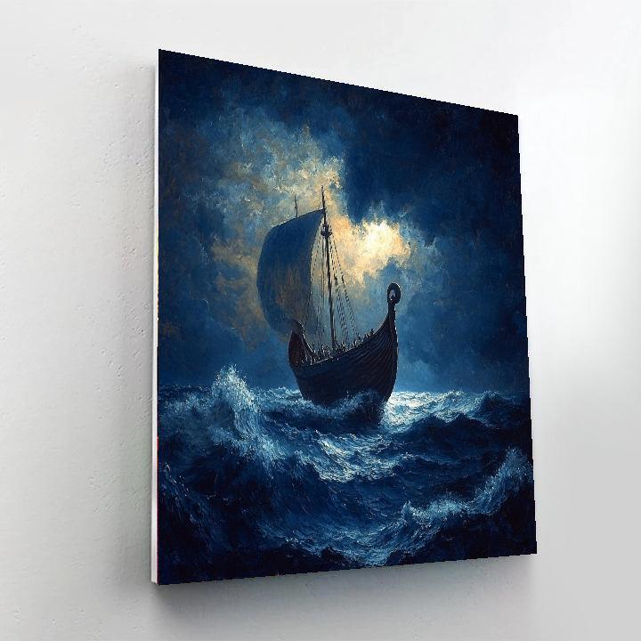 Thomas Eakins Inspired Viking Voyage Saga  Painting By Numbers Kit