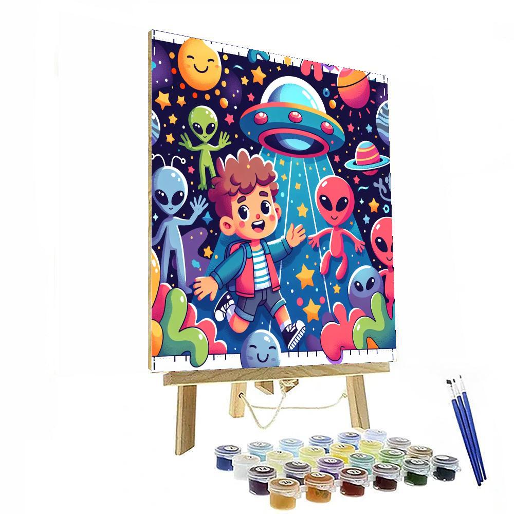 Intergalactic Alien Friends DIY Paint By Numbers