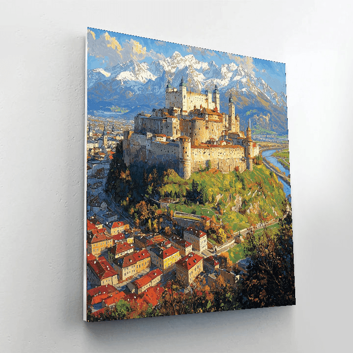 Salzburg Fortress Painting By Numbers Kit
