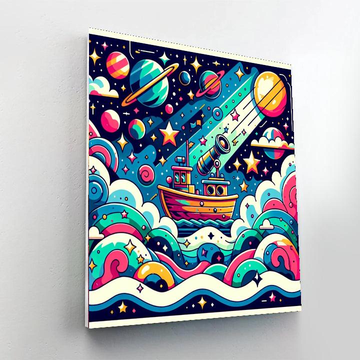 Celestial Sailing Journey Paint By Numbers Art