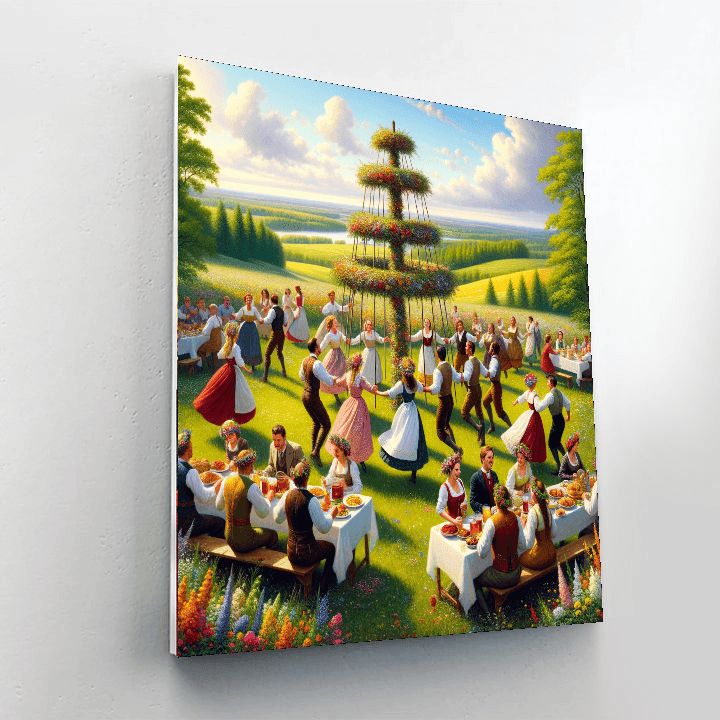 Midsummer Festival - Sweden Painting By Numbers Kit