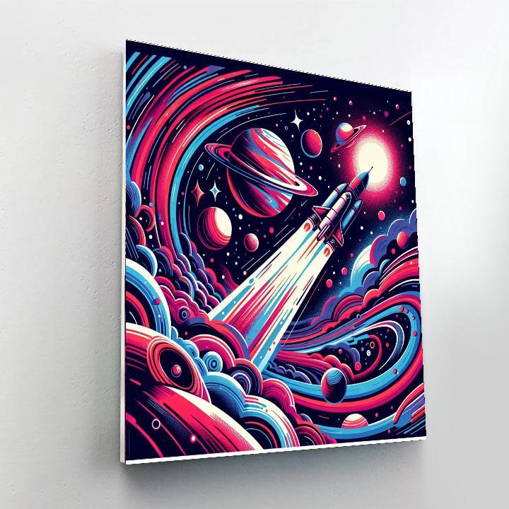 Energetic Space Odyssey Painting Number Kit