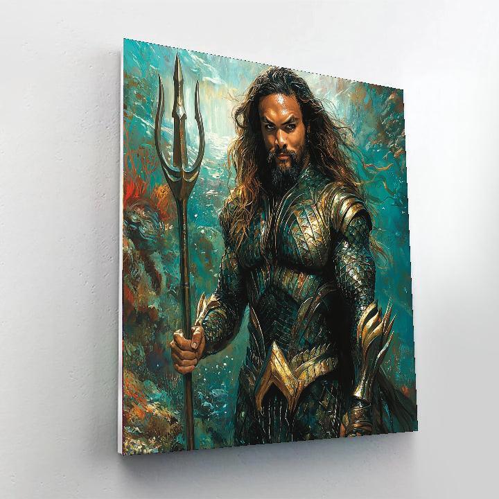 Jason Momoa: The Titan Of The Ocean As Aquaman Numbered Painting Kits