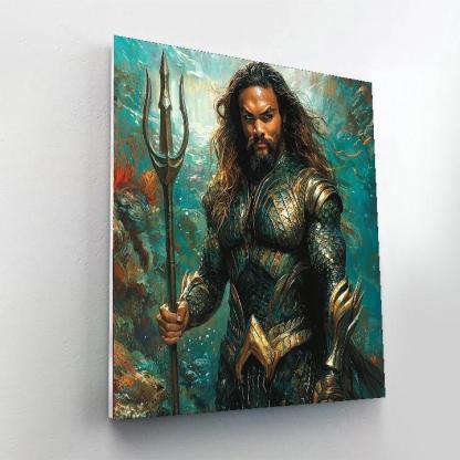 Jason Momoa: The Titan Of The Ocean As Aquaman Numbered Painting Kits