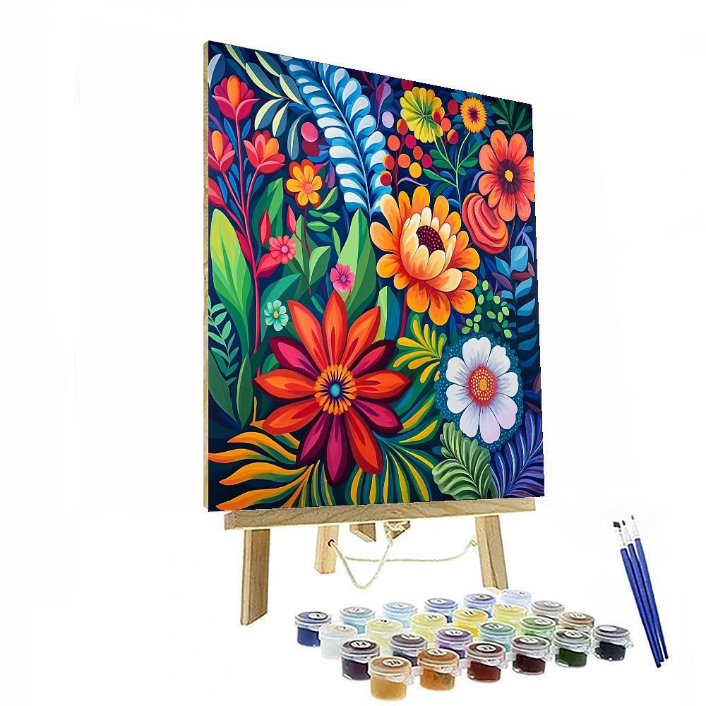 Frida Kahlo Inspired Frida's Flora  Painting By Numbers Kit
