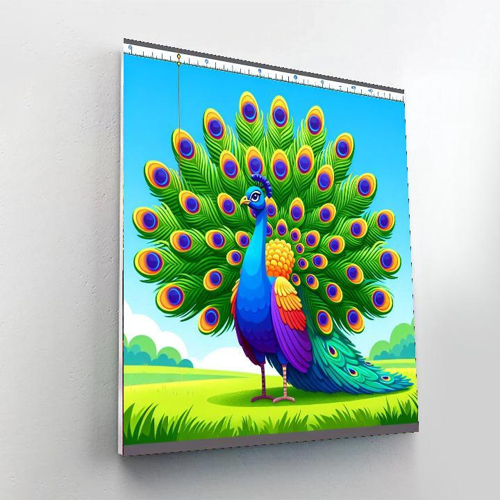 Proud Peacock Painting By Numbers Kit