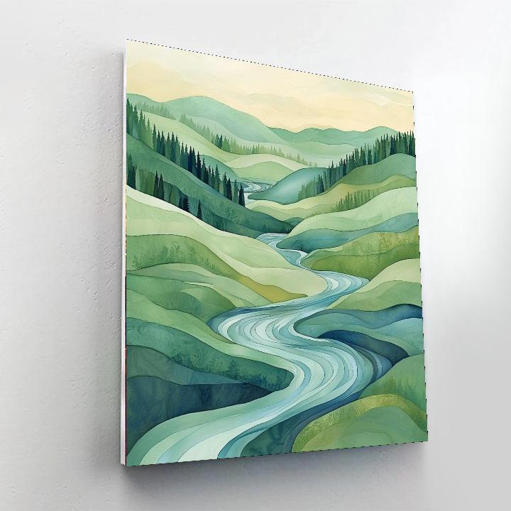 Leonardo Da Vinci Inspired Murmur Of Streams  Paint By Numbers Art