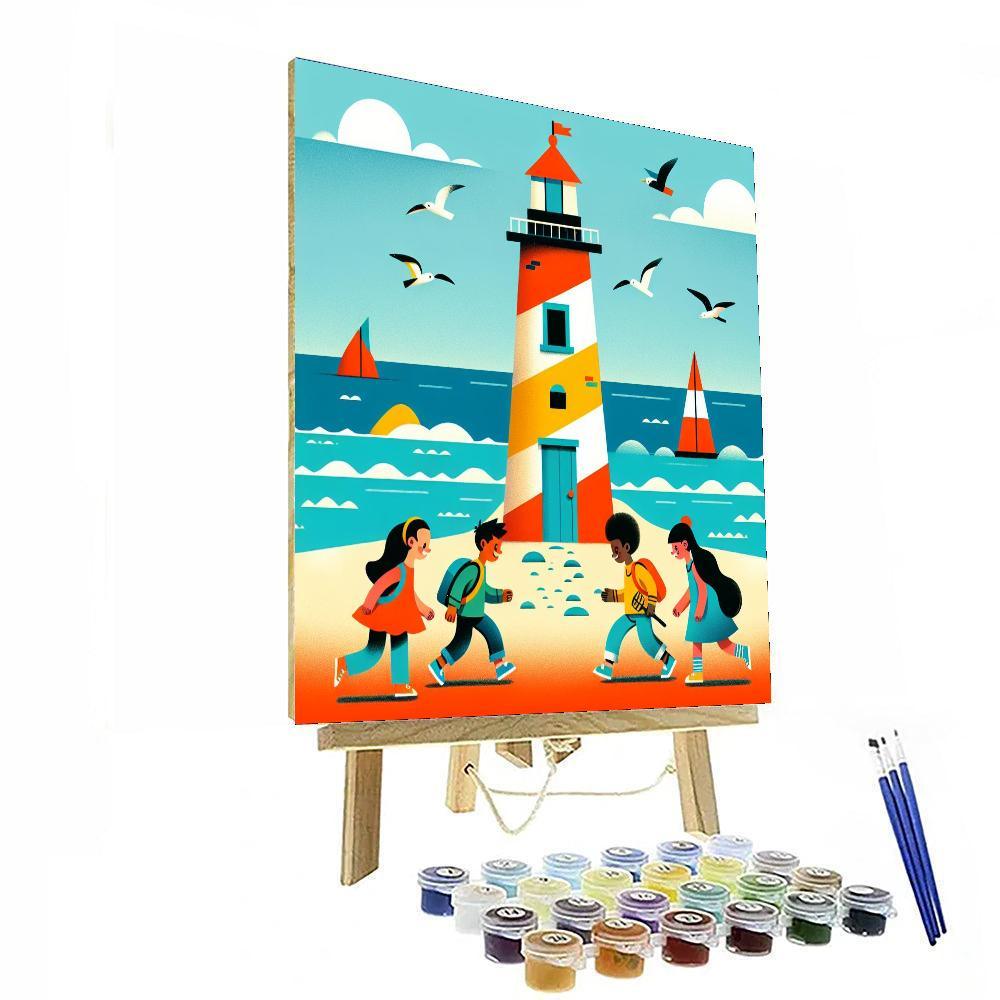 Mystery At The Lighthouse Paint By Numbers Art