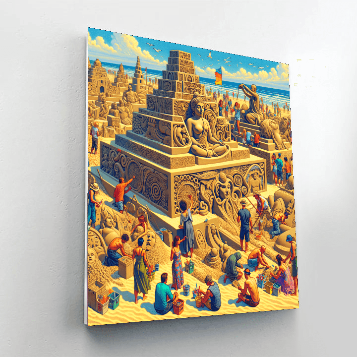 International Sand Sculpture Festival Painting By Numbers Kit