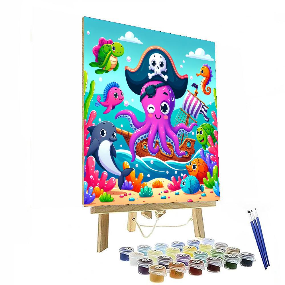 Giggles The Pirate Octopus Numbered Painting Kits