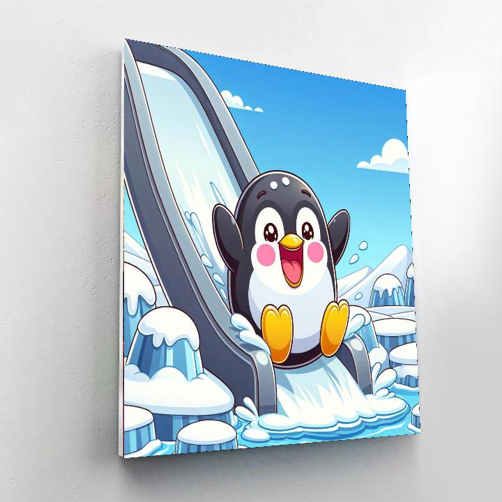 Excited Penguin Paint By Numbers Kits