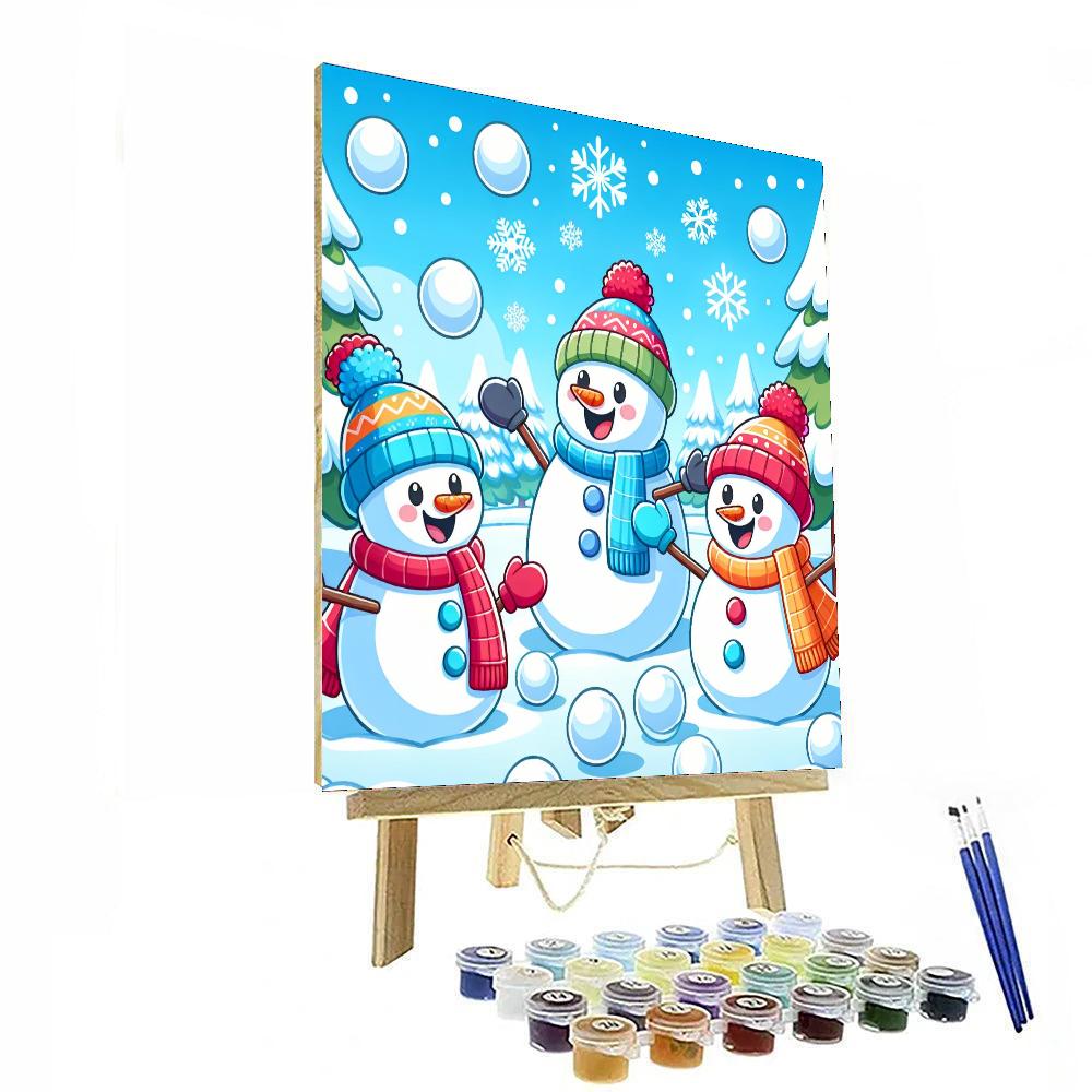 Sassy Snowman Showdown Paint By Color