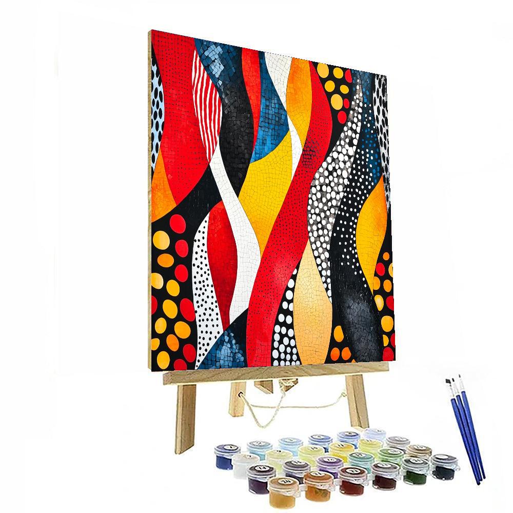 Yayoi Kusama Inspired Kinetic Harmony  DIY Paint By Numbers