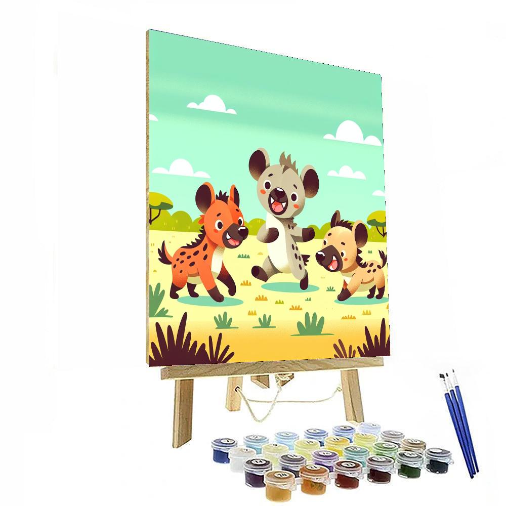 Hilarious Hyenas Painting By Numbers Kit