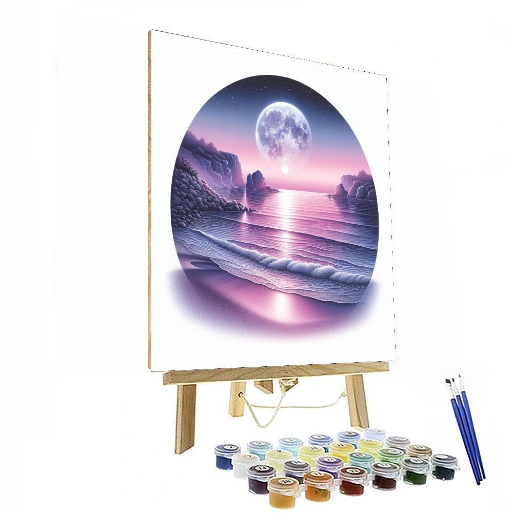 Romantic Coastal Twilight Number Painting