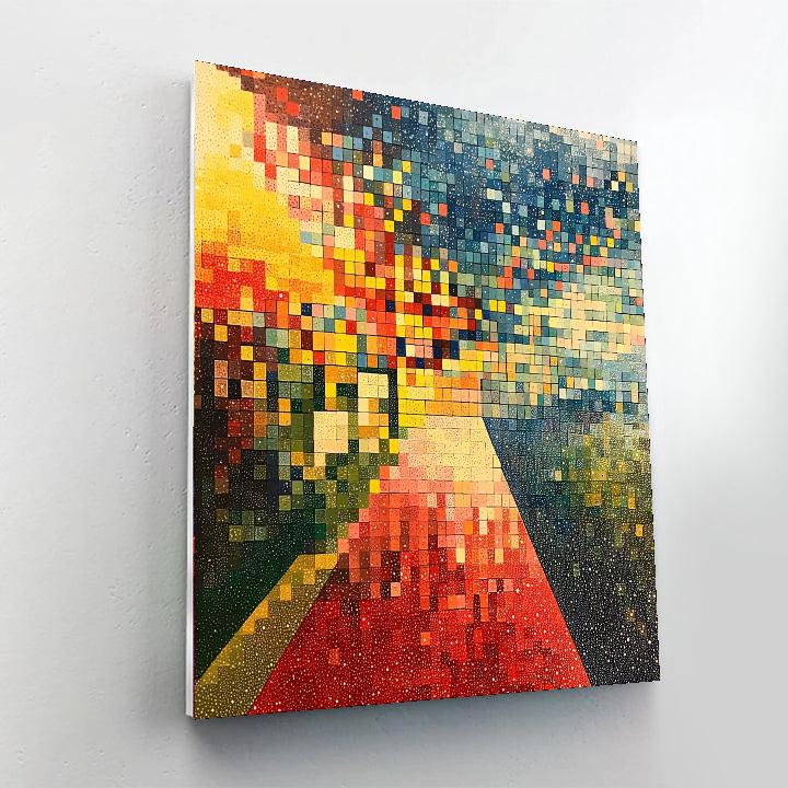 Georges Seurat Inspired Geometric Harmony Of Colors  Painting Number Kit