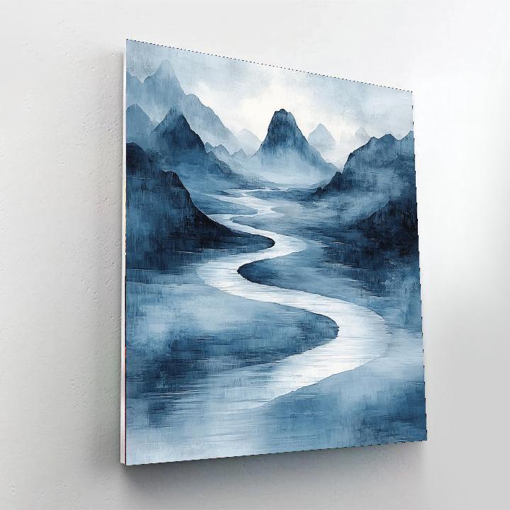 Zhao Mengfu Inspired Whispers Of The River  Paint By Numbers