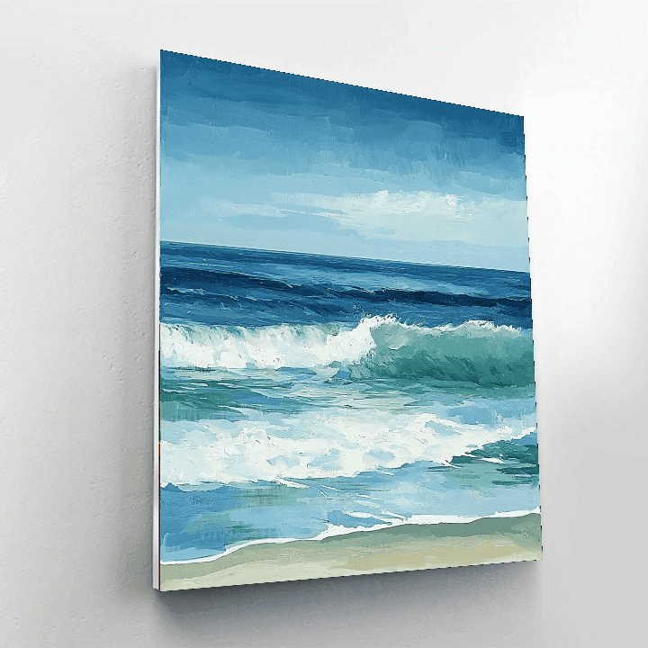 Winslow Homer Inspired Whimsical Waves  Painting By Numbers Kit