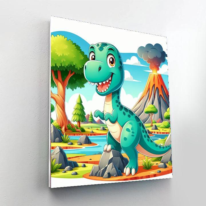 Jolly Dinosaur Paint By Color