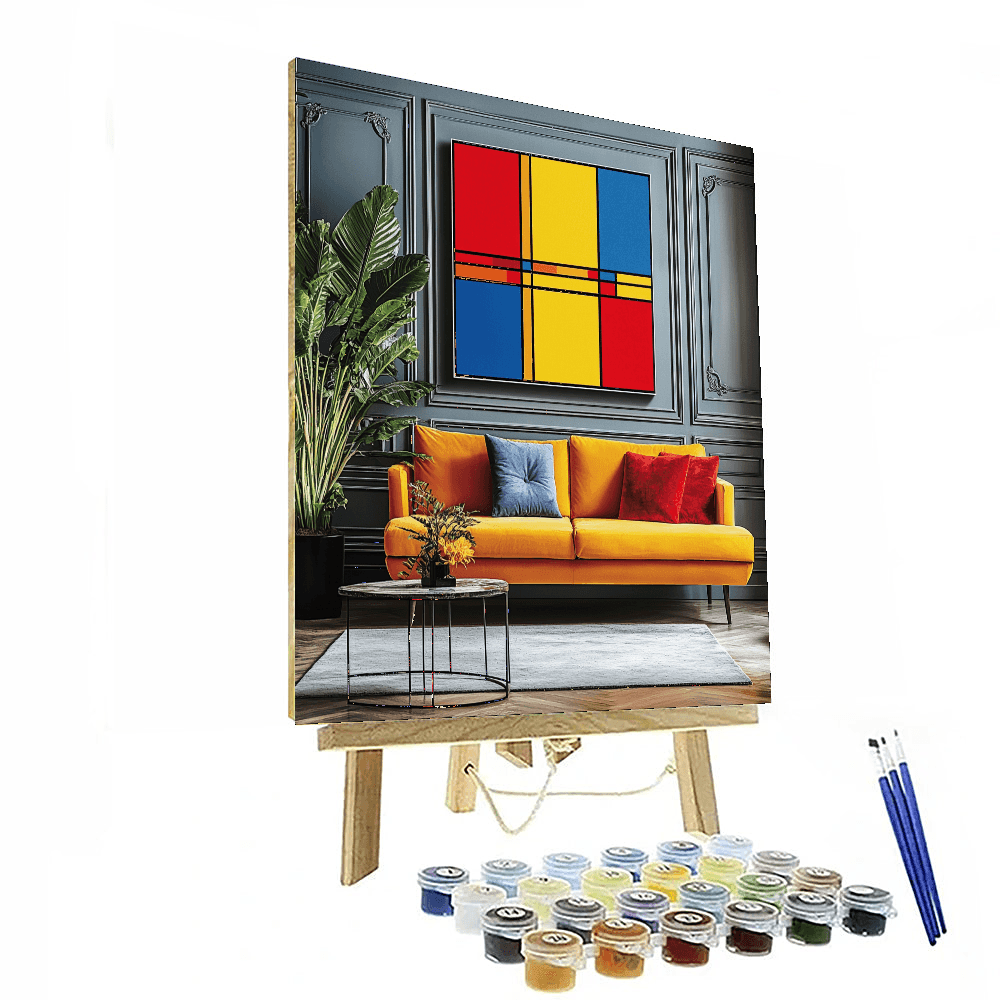 Piet Mondrian Inspired Avant-garde Patterns  Paint By Numbers