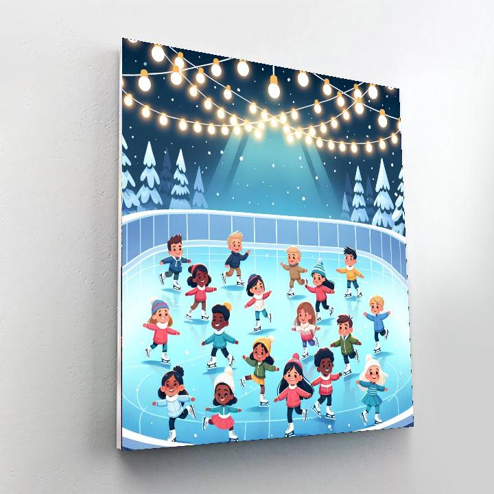 Joyful Ice Skating Rink Paint By Color