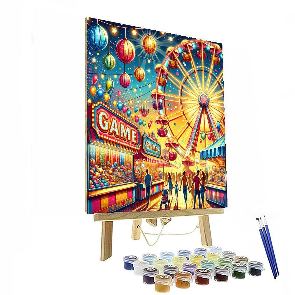 Joyful Carnival Lights Painting By Numbers Kit