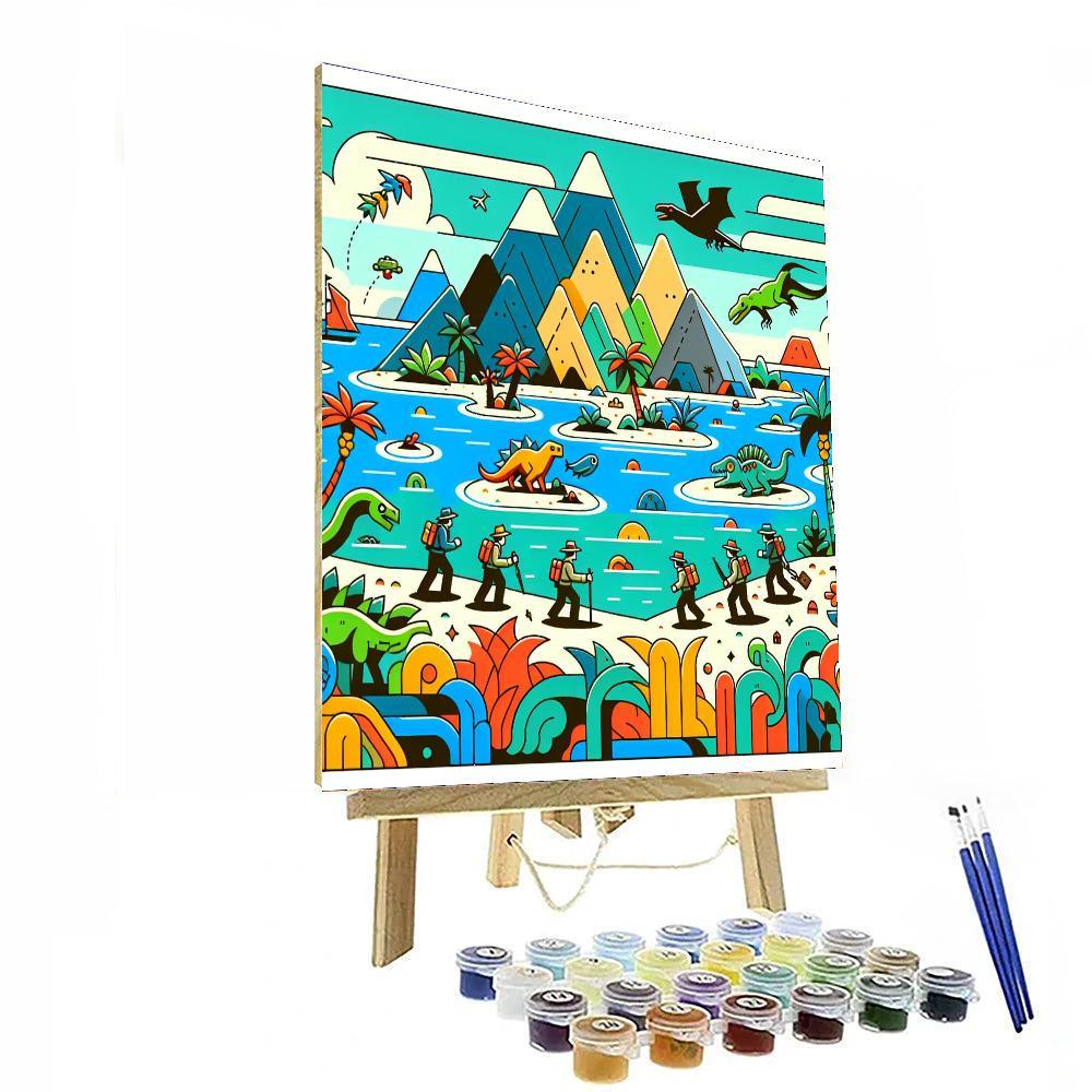 Island Of Adventure And Discovery Painting By Numbers Kit