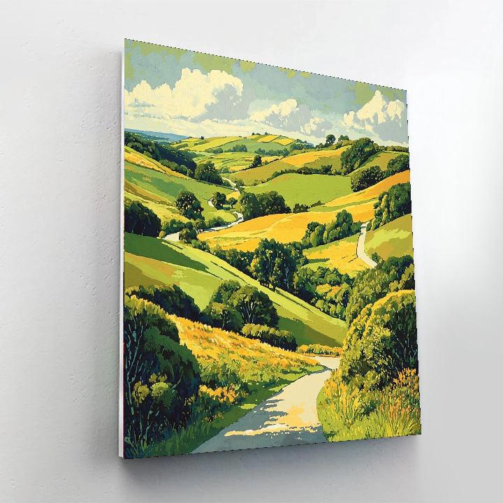 Paul Cézanne Inspired Fields Of Tranquility  Paint By Numbers Art