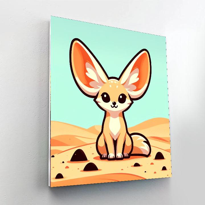Fuzzy Fennec Paint By Numbers Art