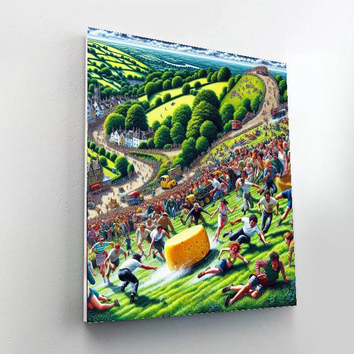 Gloucester Cheese Rolling - England Painting By Numbers Kit