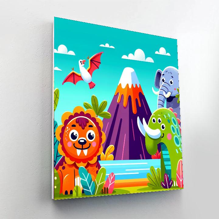 Prehistoric Adventure Land Paint By Numbers
