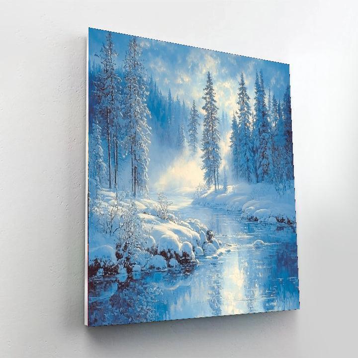 Caspar David Friedrich Inspired Mystical Winter Scene  DIY Paint By Numbers