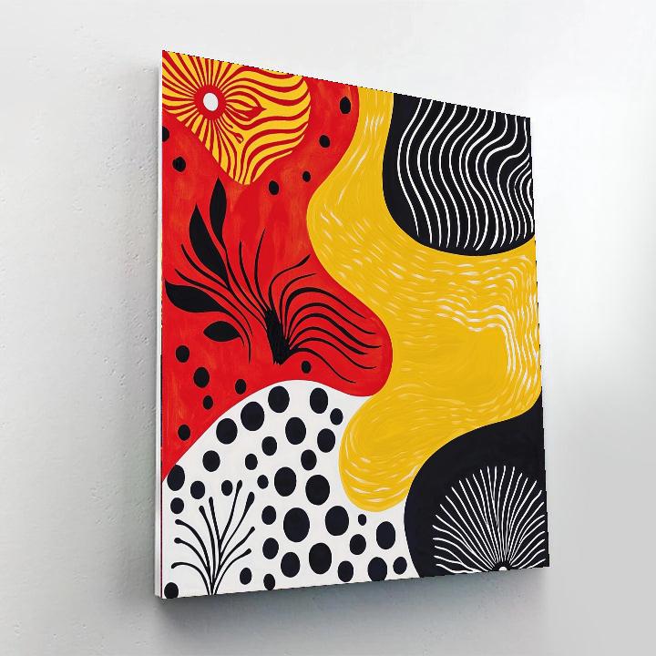 Yayoi Kusama Inspired Flow Of Color  DIY Paint By Numbers