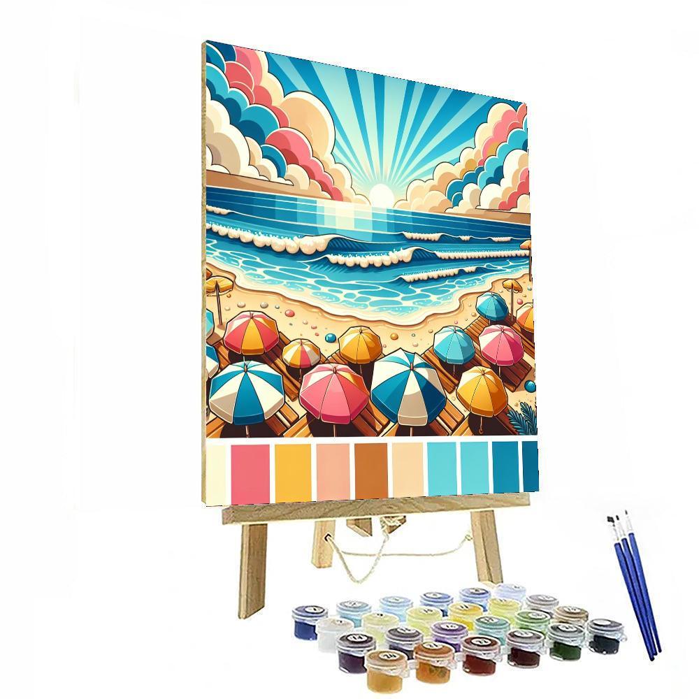 Breezy Beach Getaway DIY Paint By Numbers