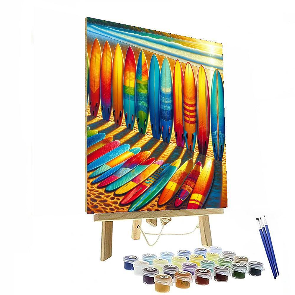 Colorful Surfboard Collection Paint By Numbers