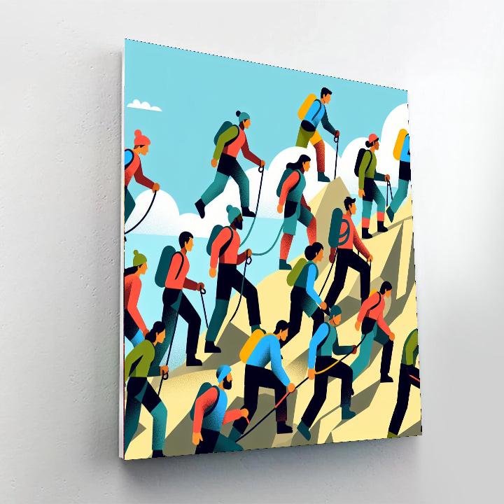 Mountain Climbing Heroes Paint By Numbers