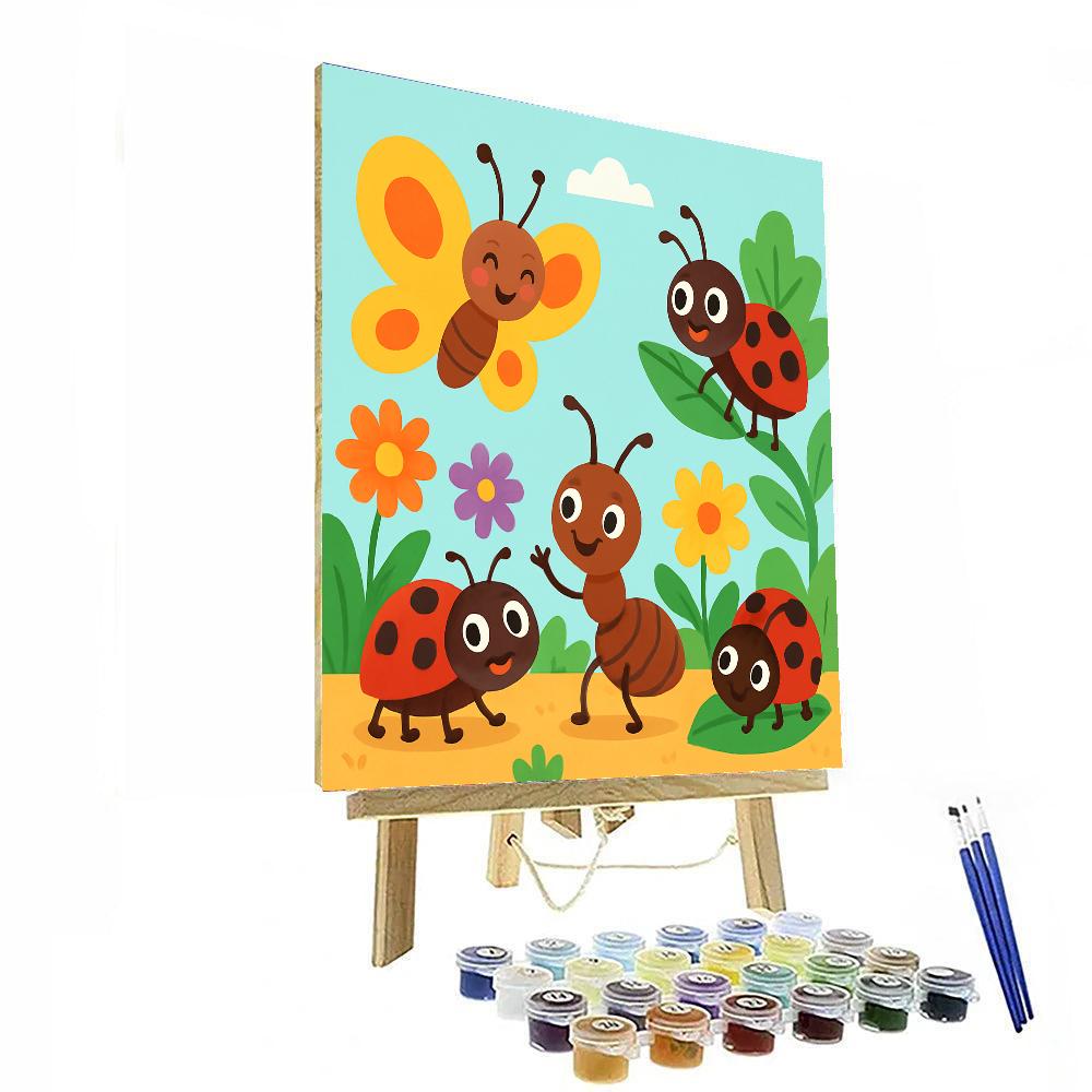 Friendly Insect Friends DIY Paint By Numbers
