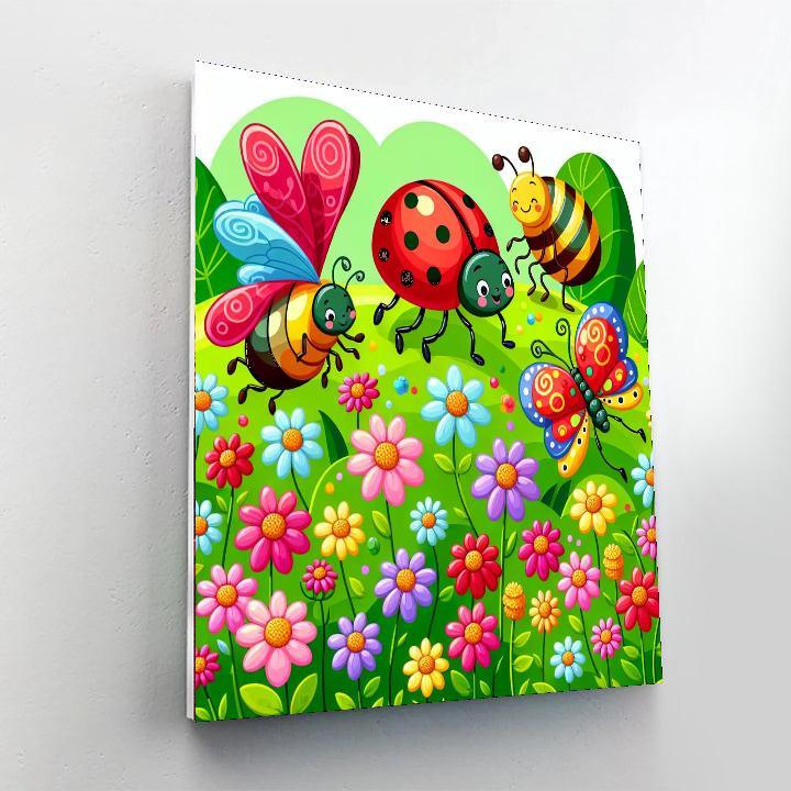 Garden Bug Parade DIY Paint By Numbers