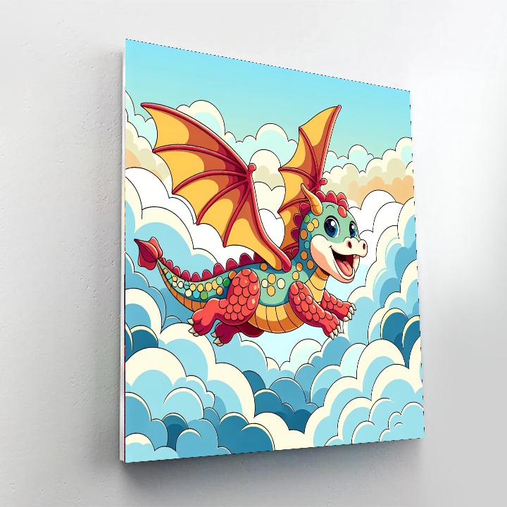 Cheerful Dragon Adventure Paint By Numbers
