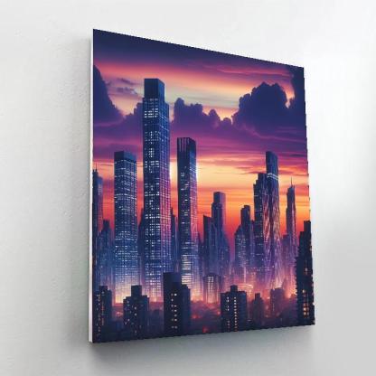 Urban Skyline Silhouette DIY Paint By Numbers