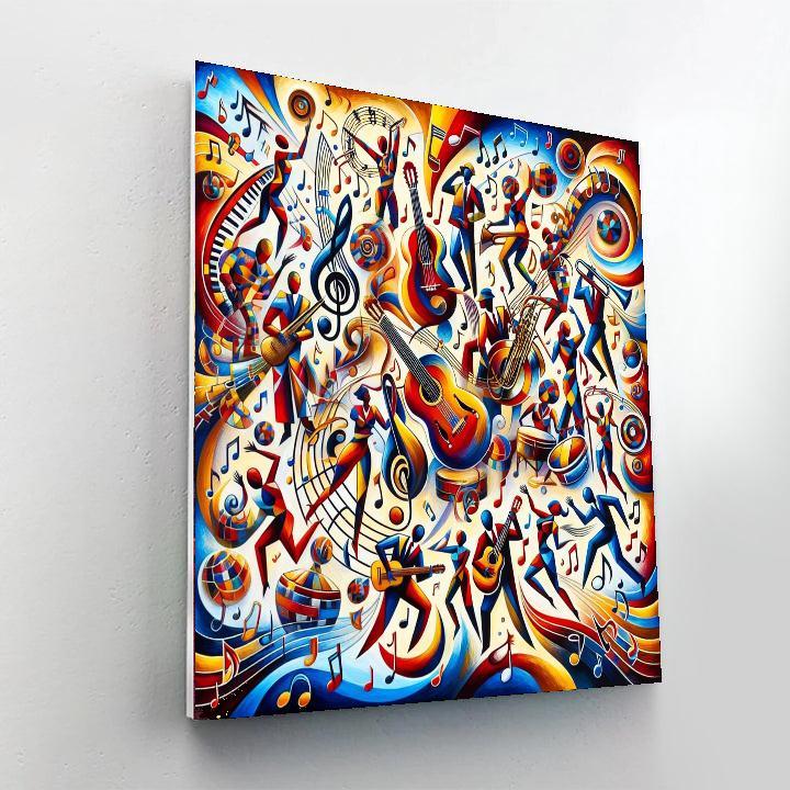 Energetic Music Celebration Painting Number Kit