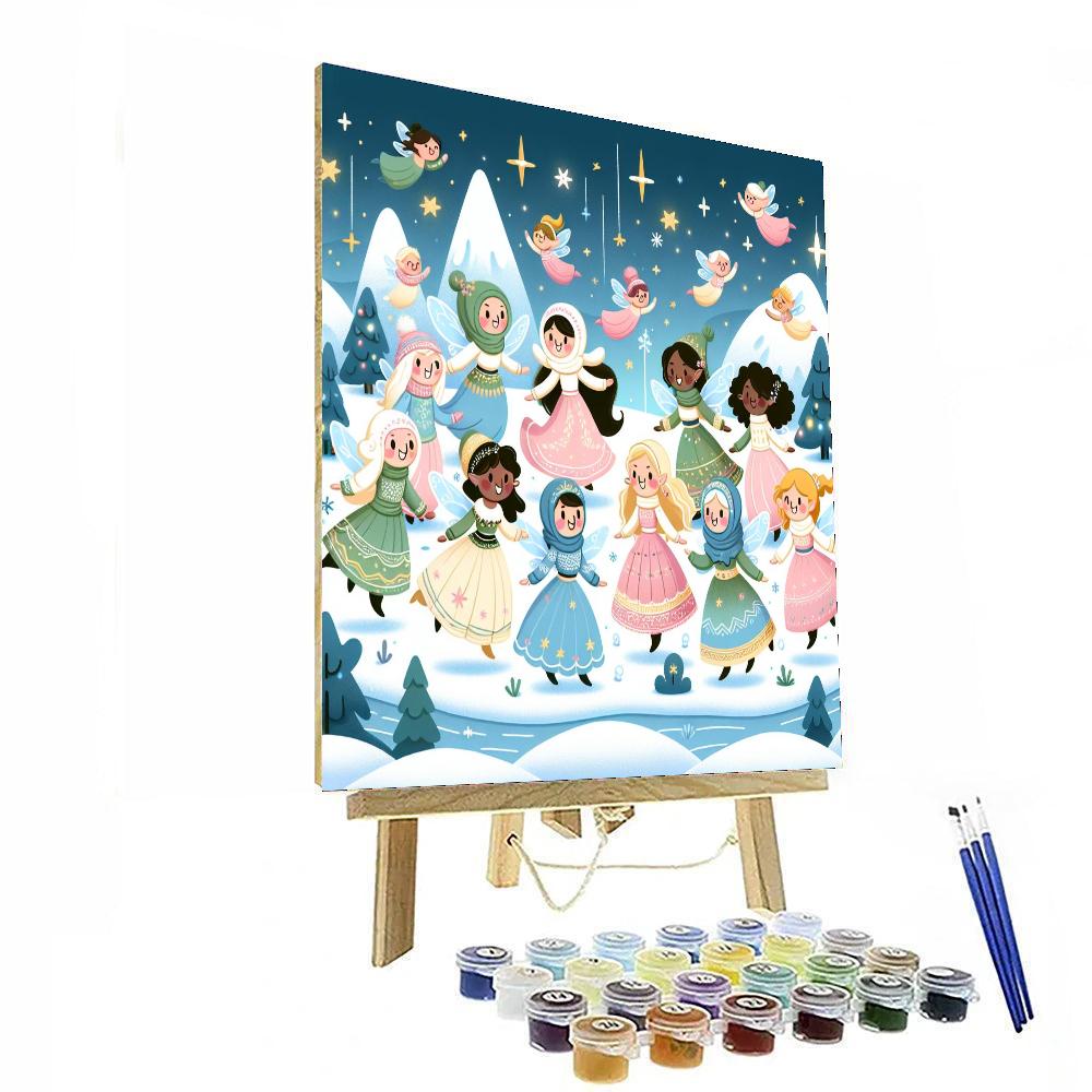 Magical Winter Fairies Painting Number Kit