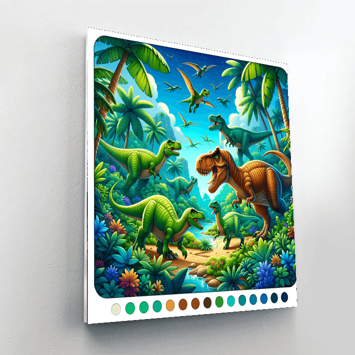 Dinosaur Kingdom DIY Paint By Numbers
