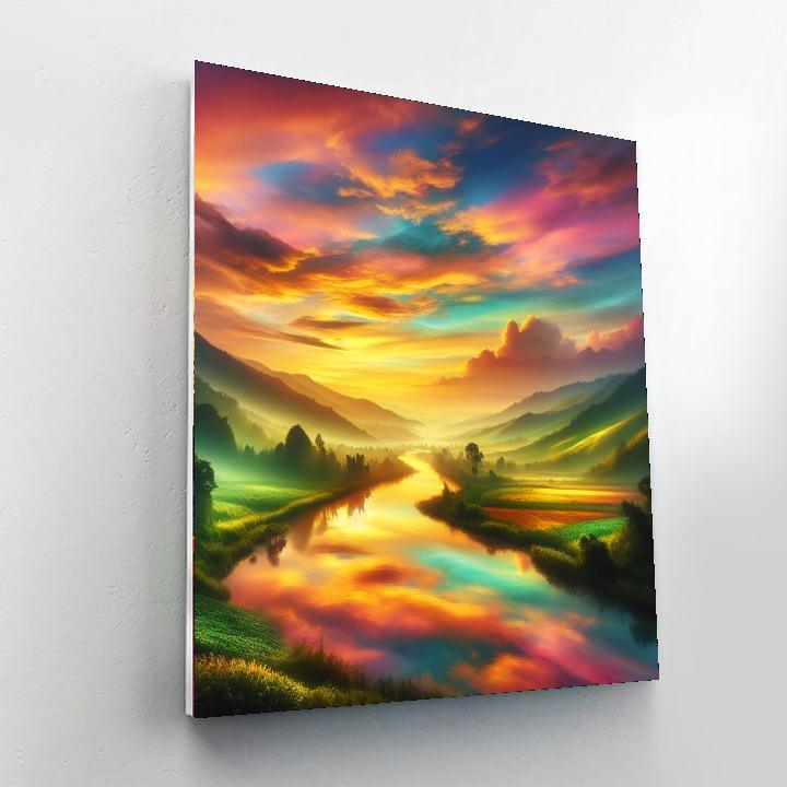 Majestic Sunrise Over The Valley DIY Paint By Numbers