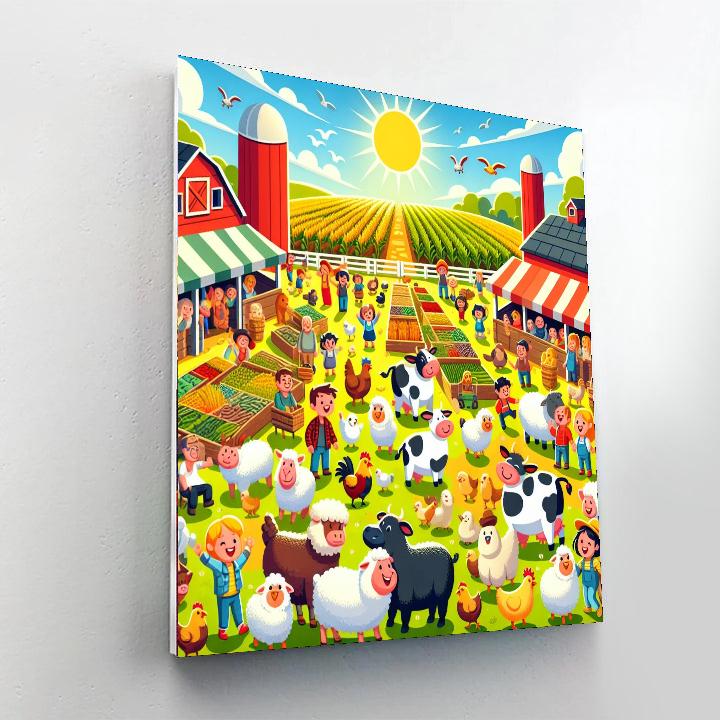Sunny Day Farm Fest Paint By Numbers