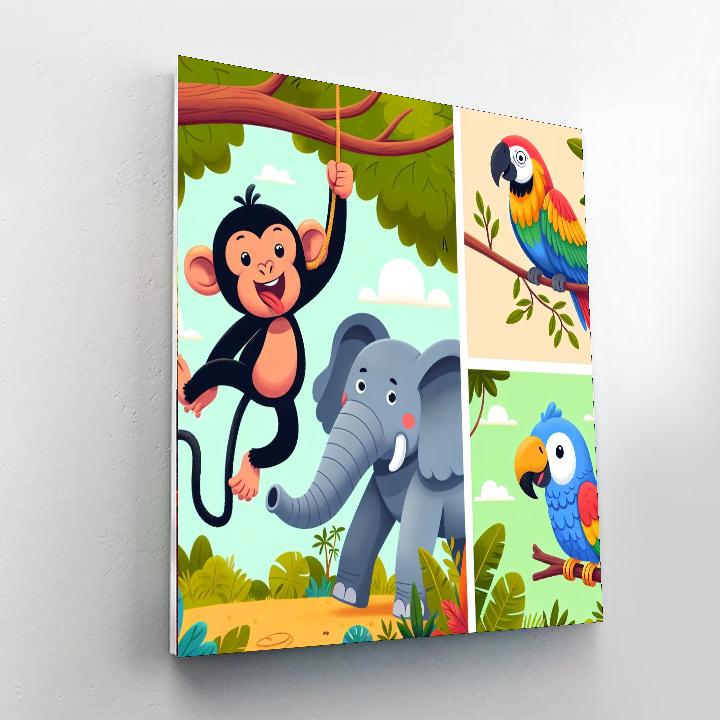 Jungle Adventure Team Paint By Numbers