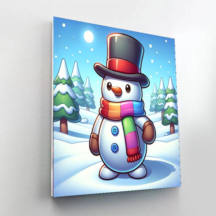 Snazzy Snowman DIY Paint By Numbers